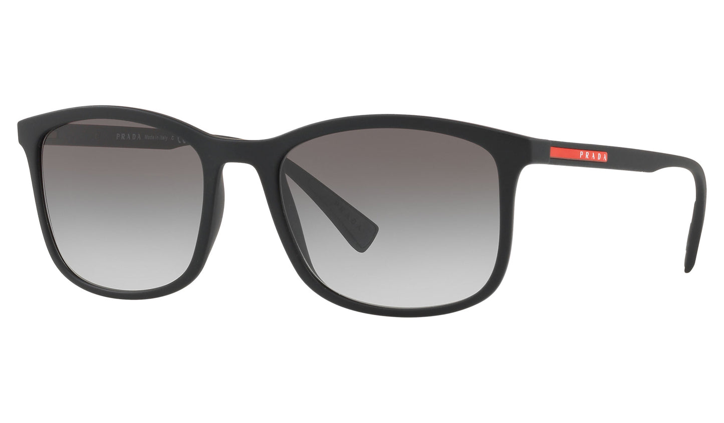 Prada Linea Rossa PS 01TSF Sunglasses - Black Rubber / Grey Gradient