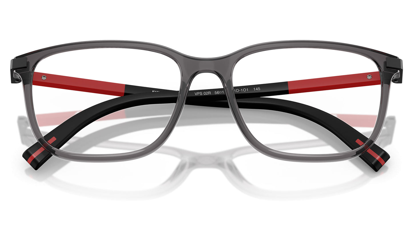 Prada Linea Rossa PS 02RV Glasses - Transparent Anthracite