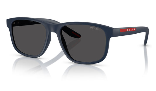 Prada Linea Rossa PS 06YS Sunglasses - Rubber Blue / Dark Grey