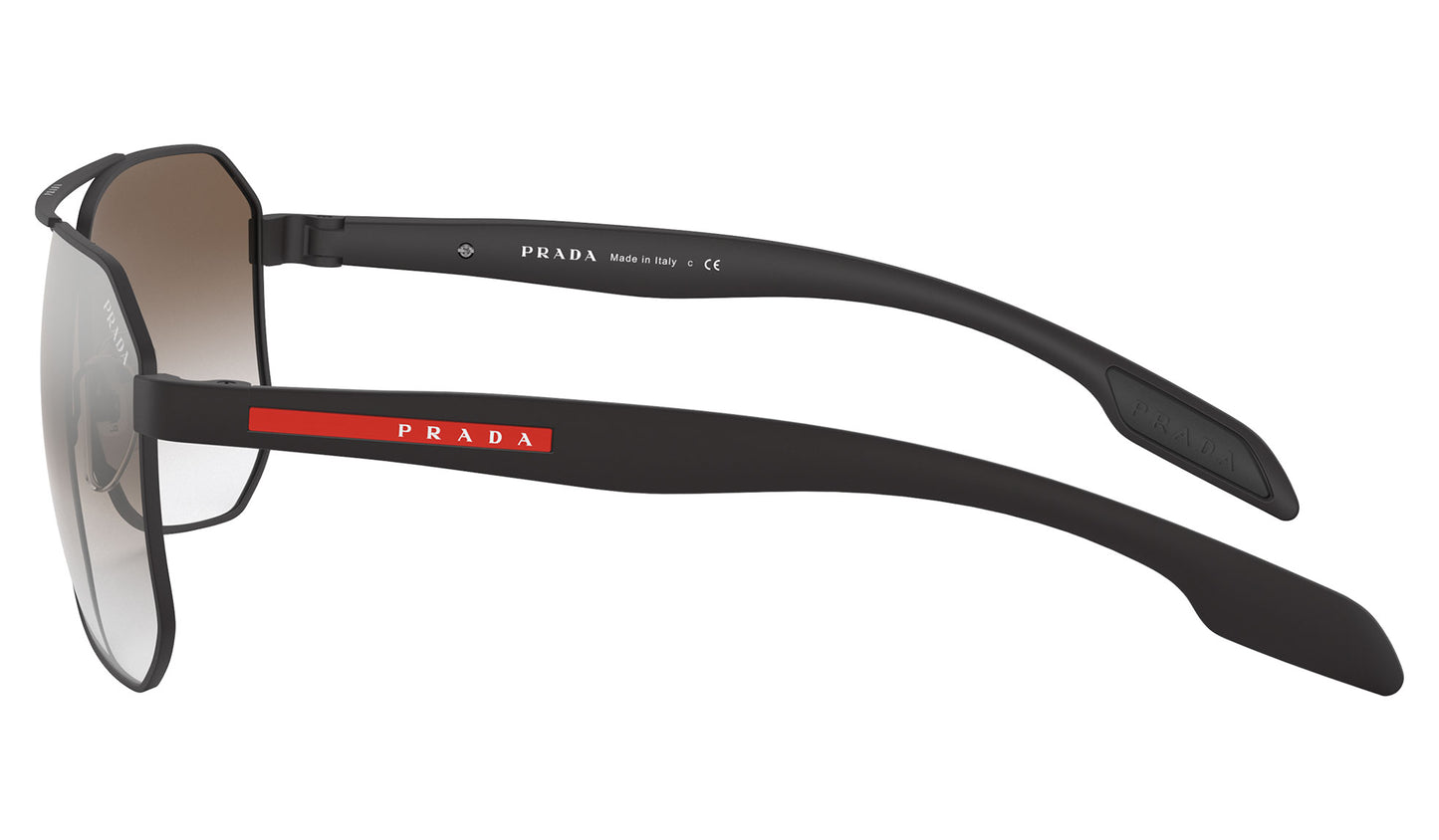 Prada Linea Rossa PS 51VS Sunglasses - Matte Black / Gradient Grey Mirror Silver
