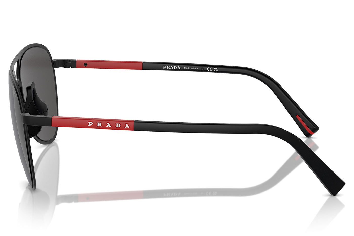 Prada Linea Rossa PS 53ZS Sunglasses - Matte Black / Dark Grey