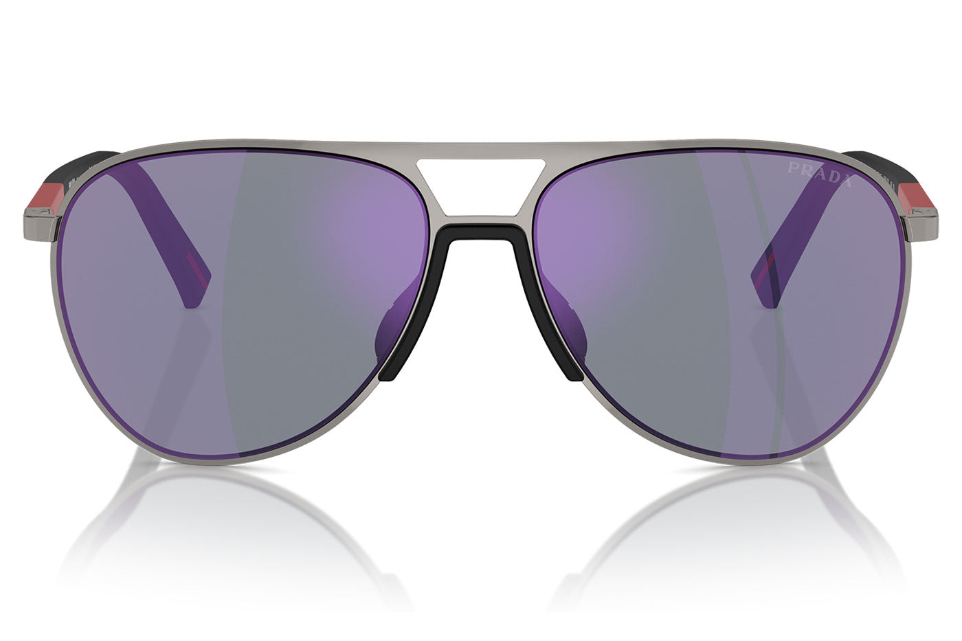 Prada Linea Rossa PS 53ZS Sunglasses - Gunmetal / Dark Blue Mirror Violet