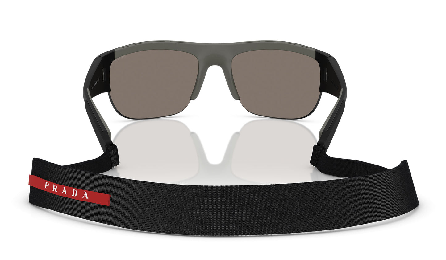Prada Linea Rossa PS A01S Sunglasses - Nero Opaco / Light Grey Mirror Silver