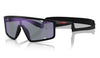Prada Linea Rossa PS A03S Sunglasses - Matte Black / Dark Blue Mirror Violet