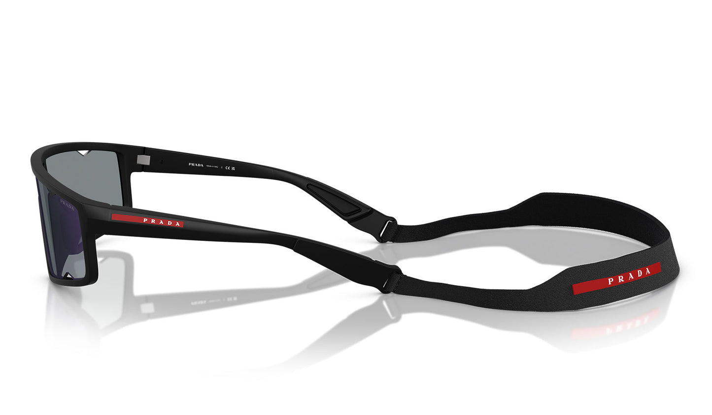 Prada Linea Rossa PS A03S Sunglasses - Matte Black / Dark Blue Mirror Violet