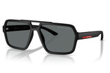 Prada Linea Rossa PS A06S Sunglasses - Black Rubbero / Polar Dark Grey