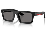 Prada Linea Rossa PS A07S Sunglasses - Matte Black / Dark Grey Polar