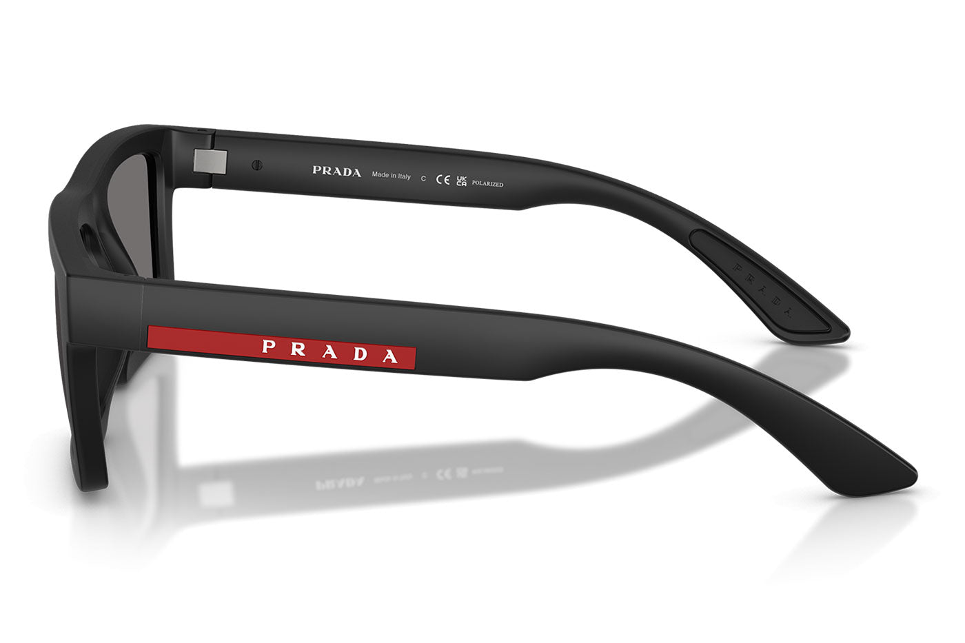 Prada Linea Rossa PS A07S Sunglasses - Matte Black / Dark Grey Polar