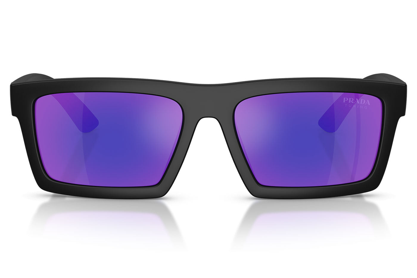 Prada Linea Rossa PS A07S Sunglasses - Matte Black / Dark Blue Mirror Violet