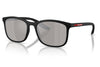 Prada Linea Rossa PS A08S Sunglasses - Matte Black / Light Grey Mirror Silver