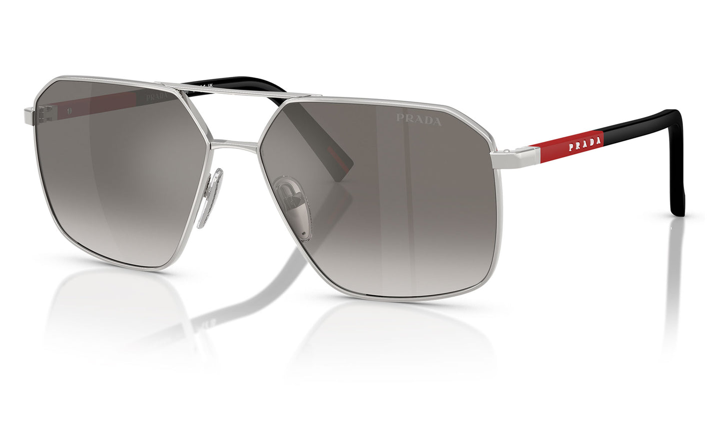 Prada Linea Rossa PS A50S Sunglasses - Silver / Gradient Grey Mirror Silver