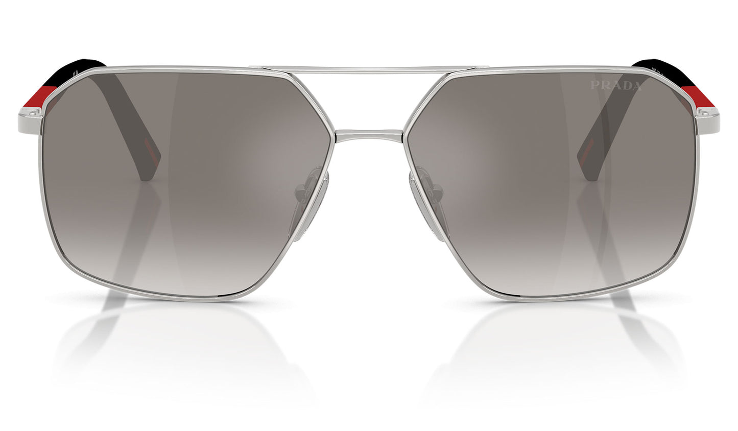 Prada Linea Rossa PS A50S Sunglasses - Silver / Gradient Grey Mirror Silver