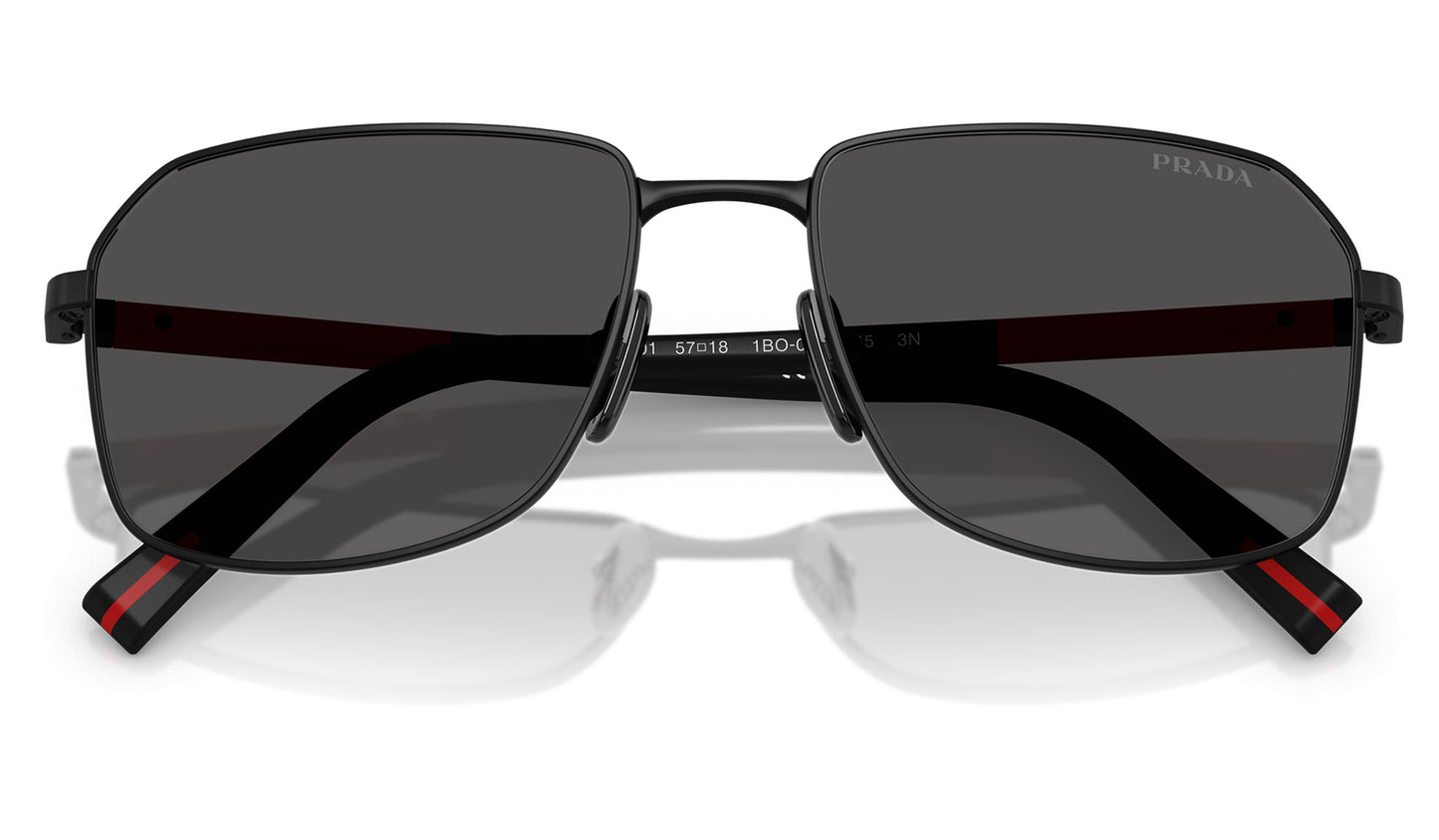 Prada Linea Rossa PS A51S Sunglasses - Matte Black / Dark Grey