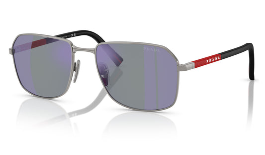 Prada Linea Rossa PS A51S Sunglasses - Gunmetal / Dark Blue Mirror Violet