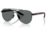 Prada Linea Rossa PS A52S Sunglasses - Black / Polar Dark Grey