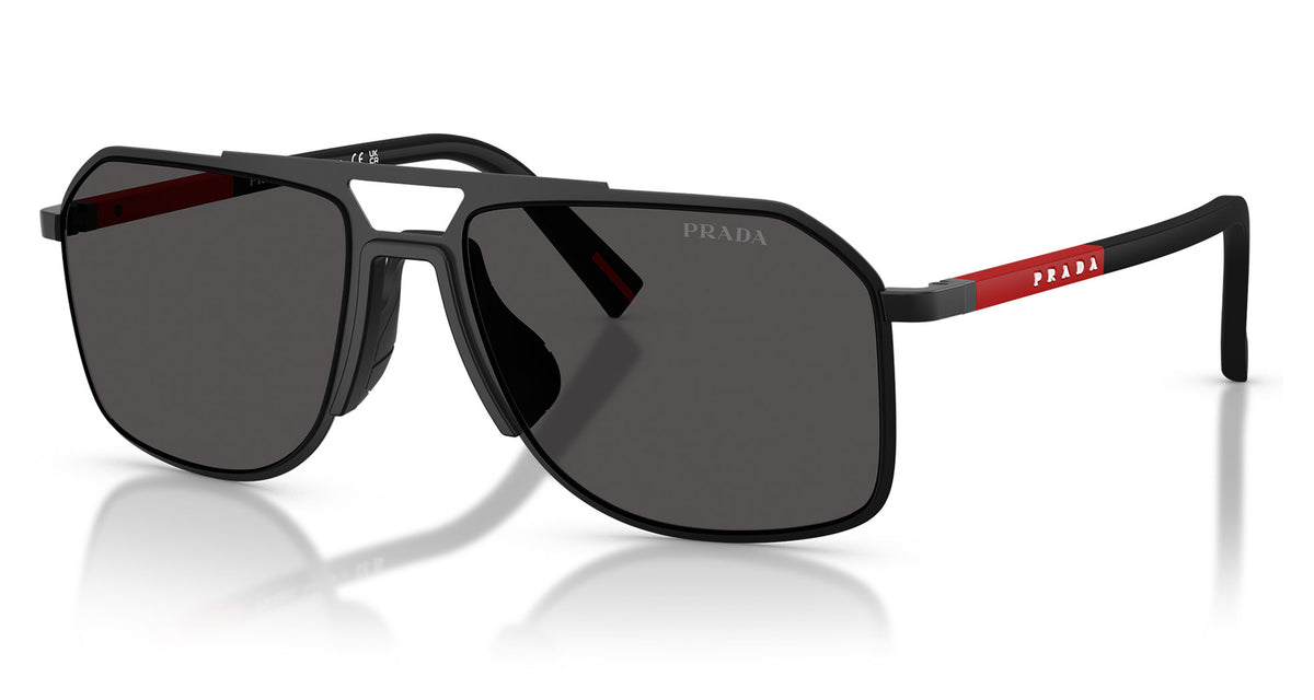 Prada Linea Rossa PS B51S Sunglasses - Matte Black / Dark Grey