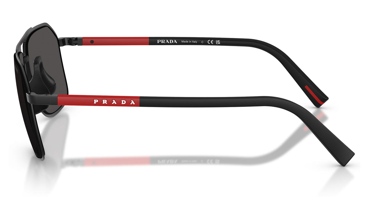 Prada Linea Rossa PS B51S Sunglasses - Matte Black / Dark Grey