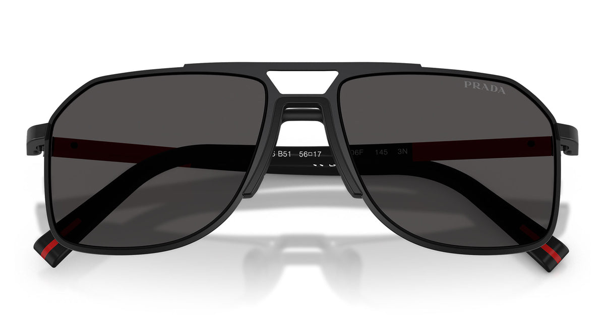 Prada Linea Rossa PS B51S Sunglasses - Matte Black / Dark Grey