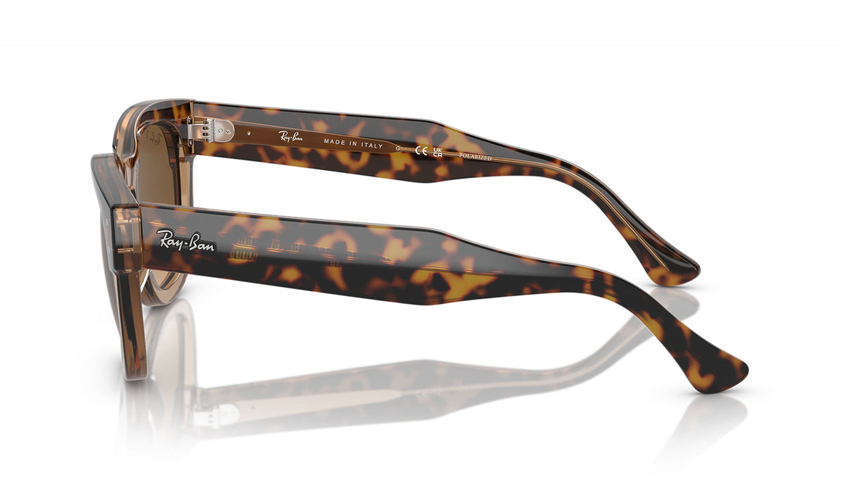 Ray-Ban RB0298S Mega-Hawkeye Sunglasses - Havana on Transparent Brown / Brown