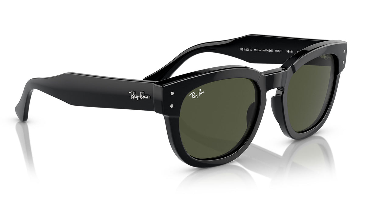 Ray-Ban RB0298S Mega-Hawkeye Sunglasses - Black / Green