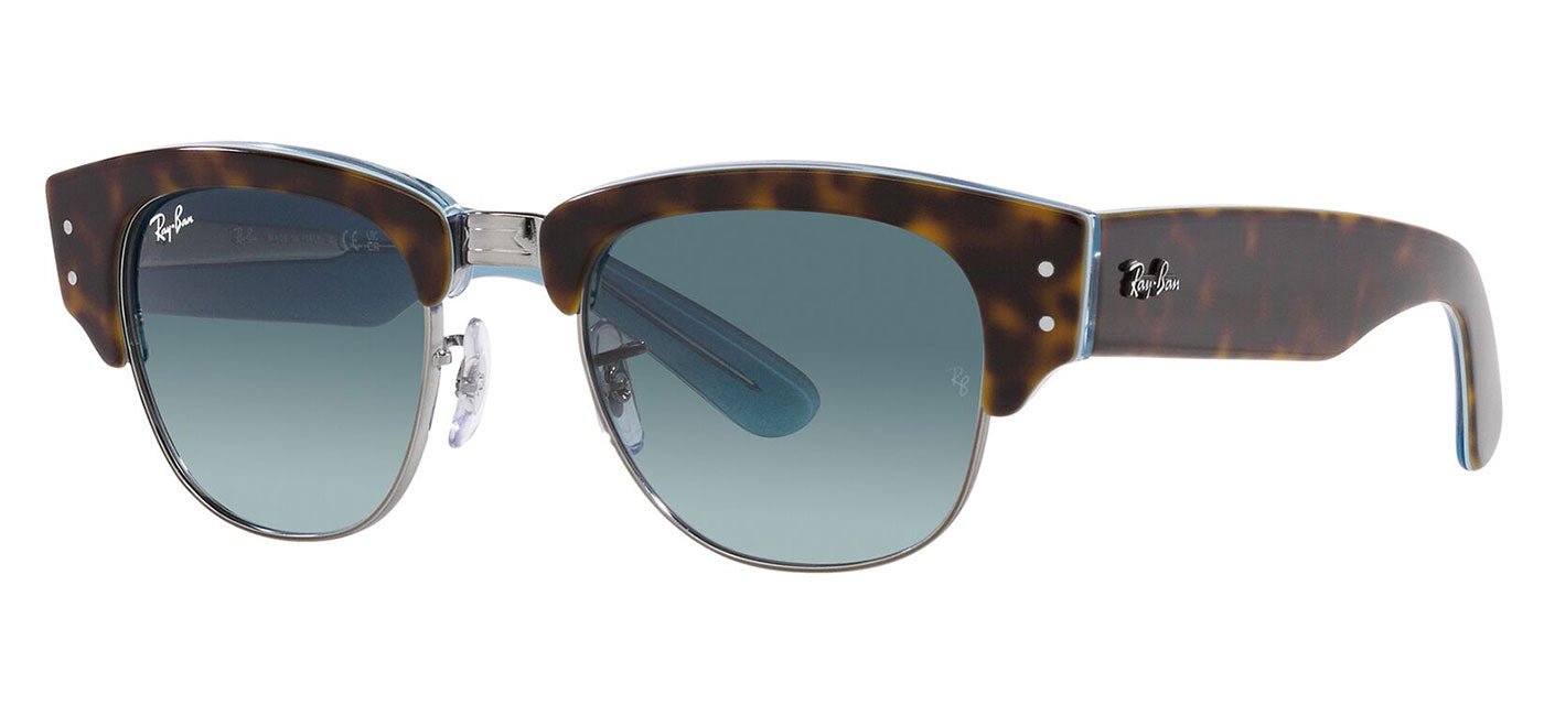 Ray-Ban RB0316S Mega Clubmaster Sunglasses - Havana On Gunmetal / Blue Gradient