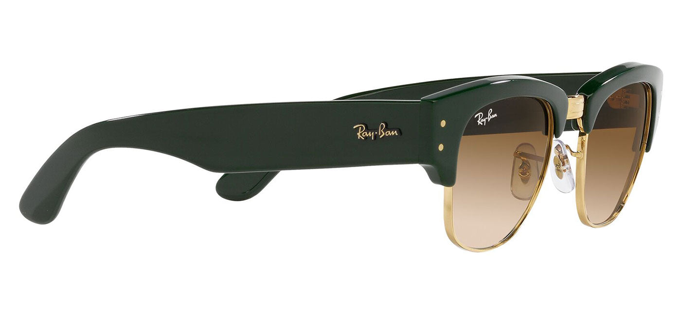 Ray-Ban RB0316S Mega Clubmaster Sunglasses - Polished Green on Gold / Light Brown Gradient