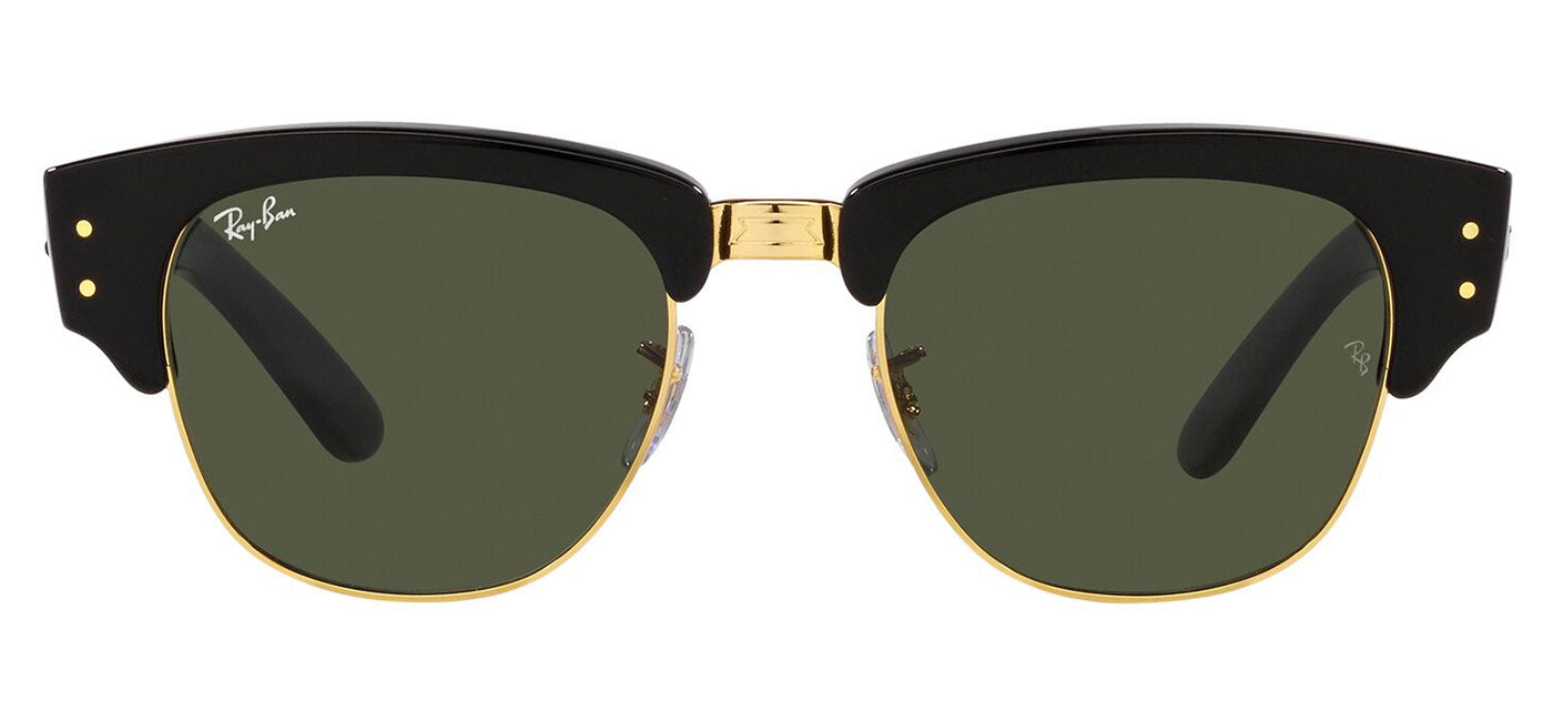 Ray-Ban RB0316S Mega Clubmaster Sunglasses - Black on Gold / Green Classic G-15