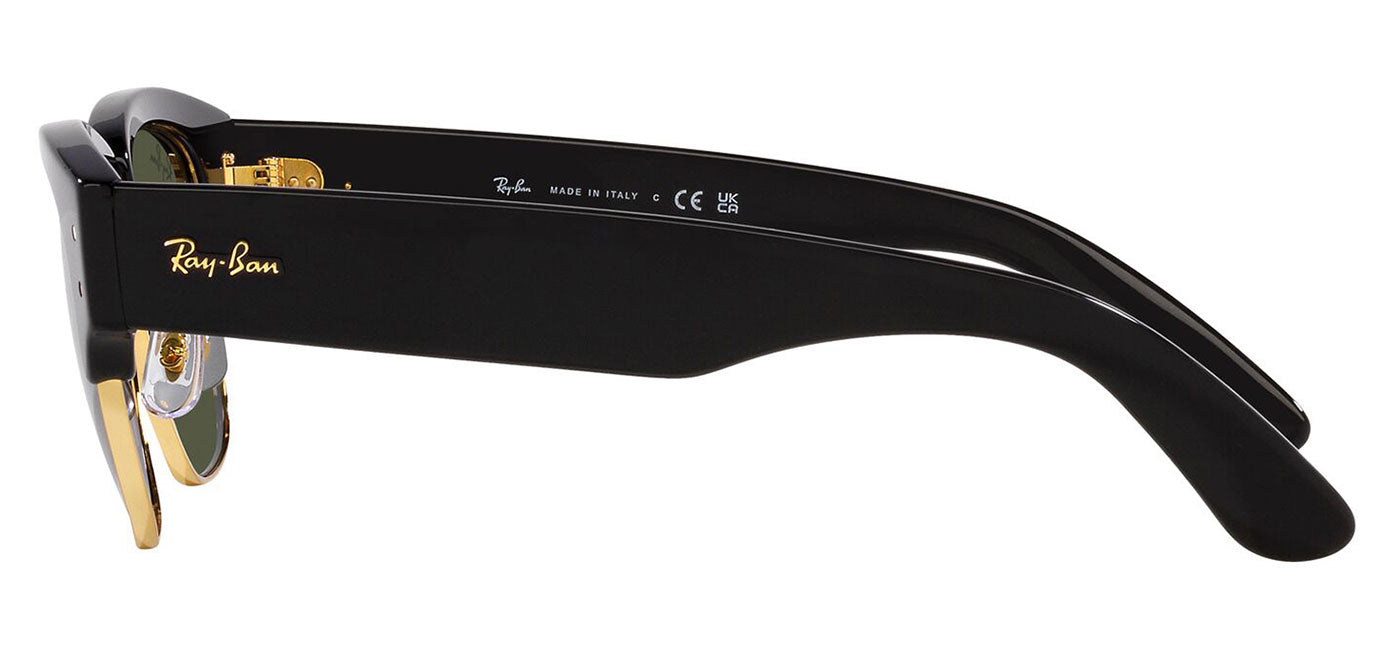 Ray-Ban RB0316S Mega Clubmaster Sunglasses - Black on Gold / Green Classic G-15