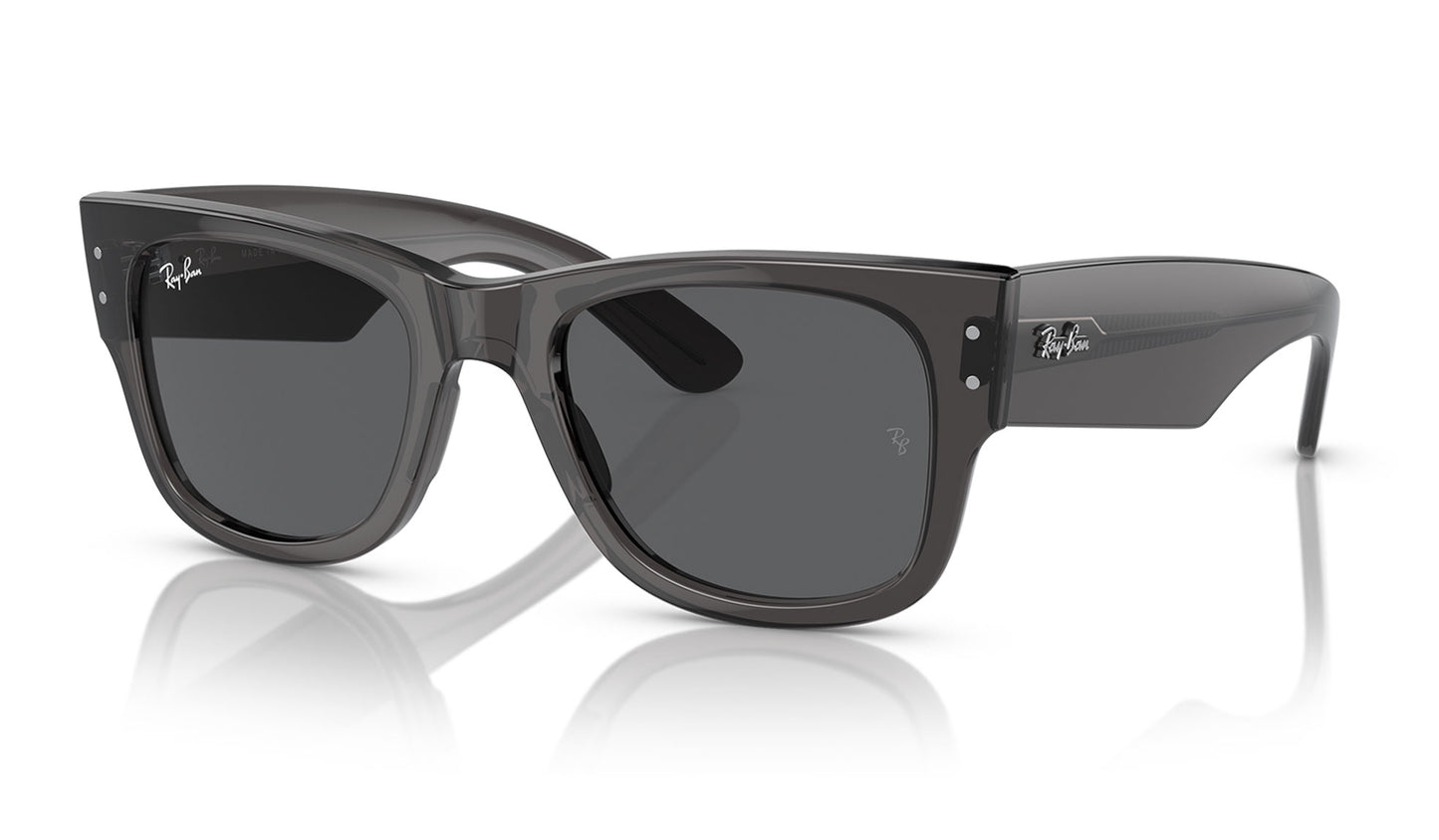 Ray-Ban RB0840S Mega Wayfarer Sunglasses - Transparent Black / Dark Grey