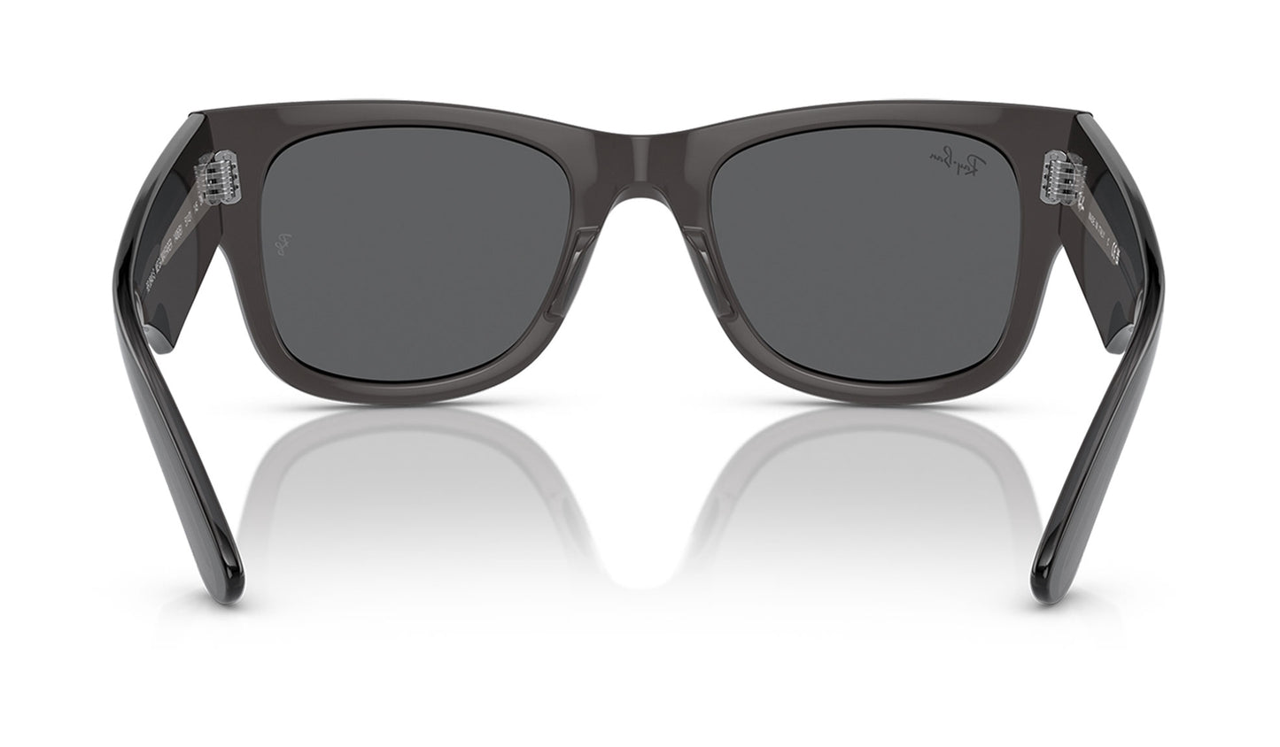 Ray-Ban RB0840S Mega Wayfarer Sunglasses - Transparent Black / Dark Grey