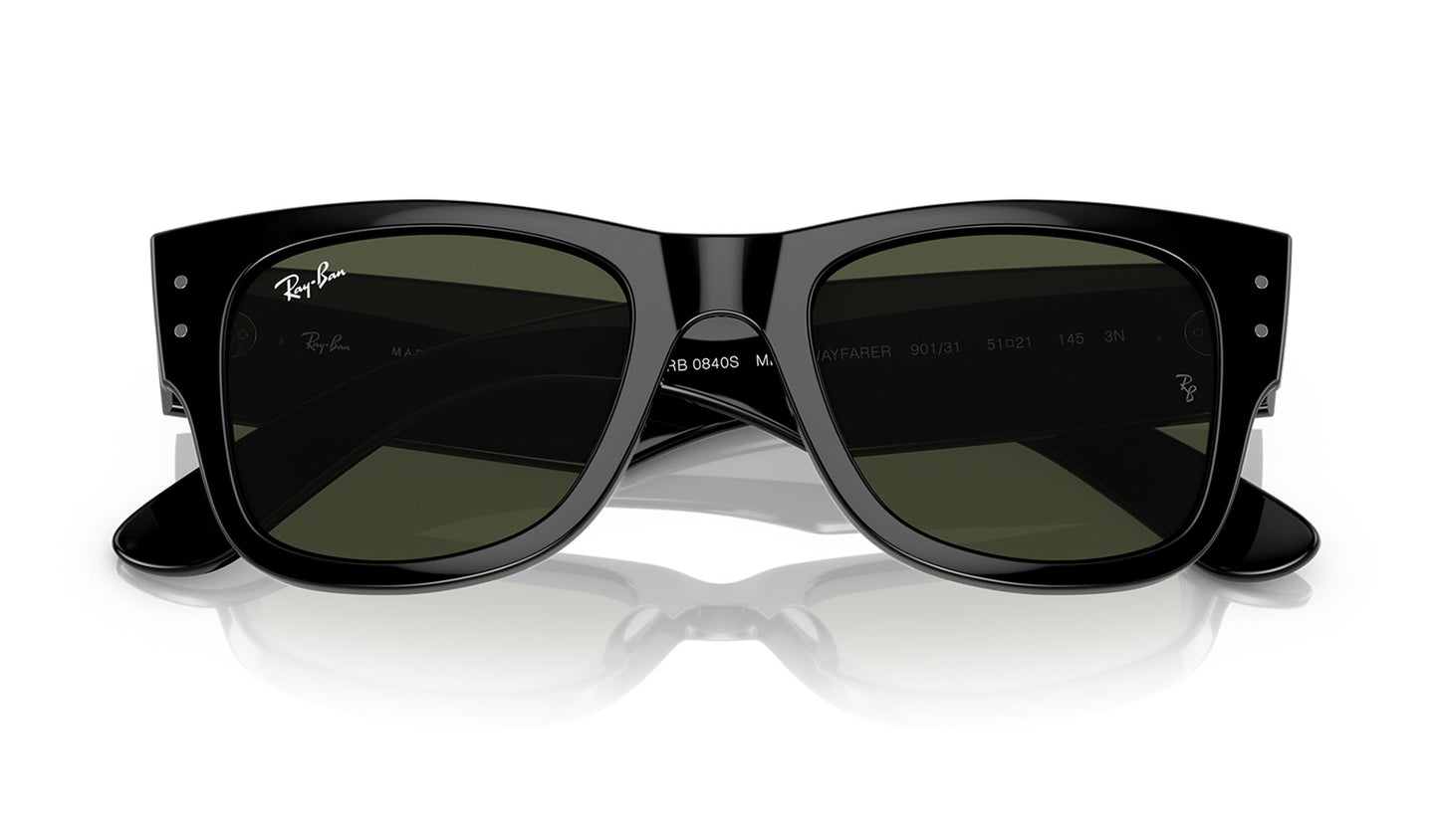 Ray-Ban RB0840S Mega Wayfarer Sunglasses - Black / Green