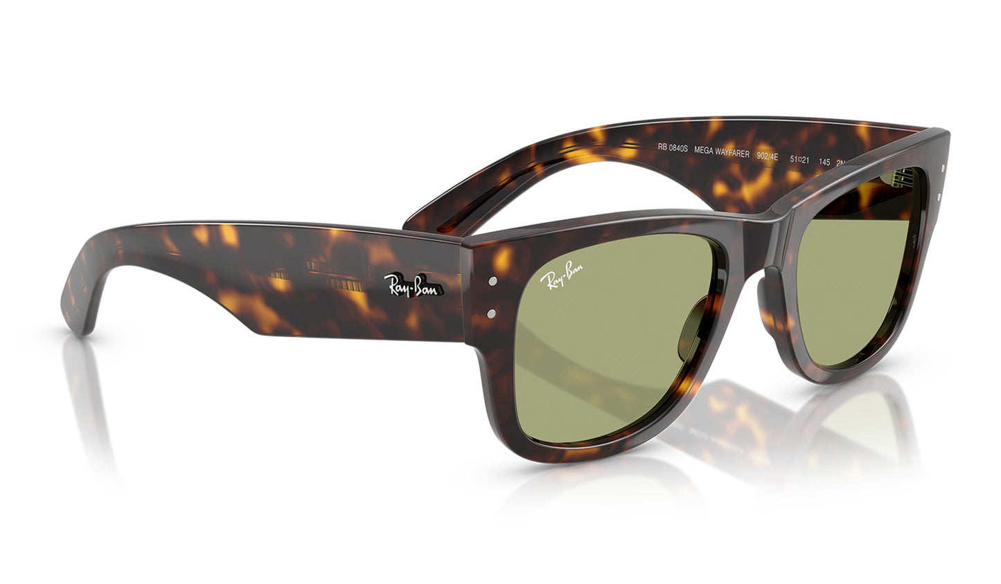 Ray-Ban RB0840S Mega Wayfarer Sunglasses - Havana / Bottle Green