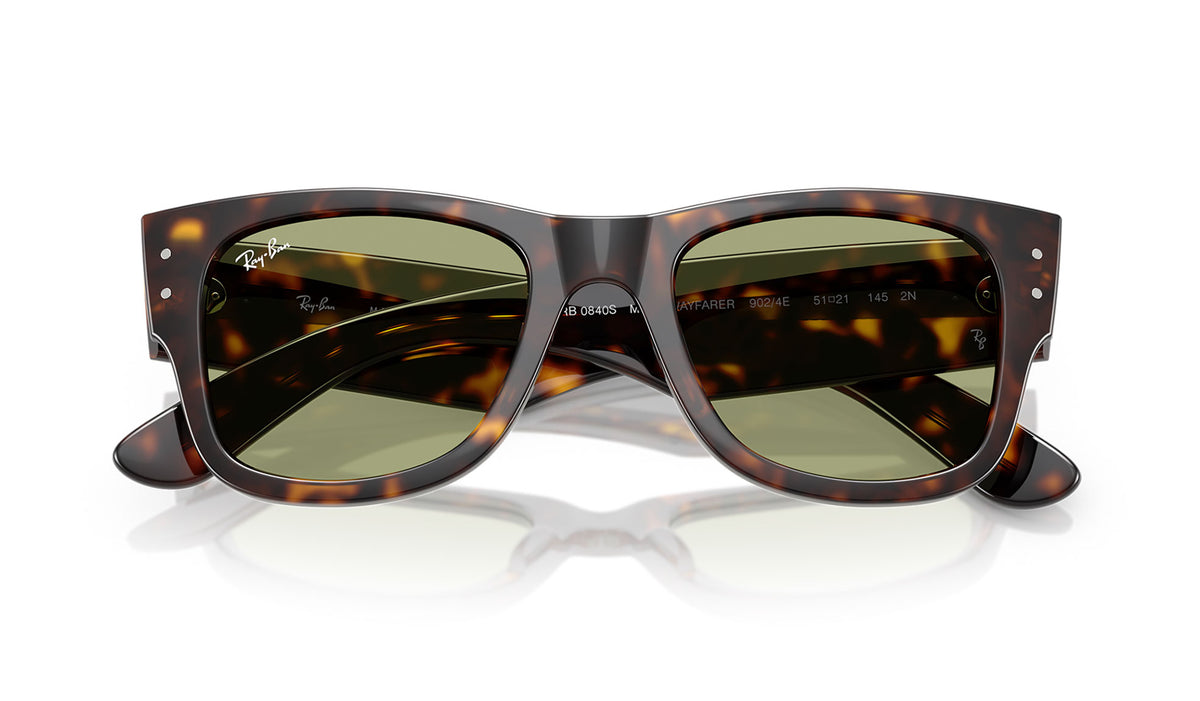 Ray-Ban RB0840S Mega Wayfarer Sunglasses - Havana / Bottle Green