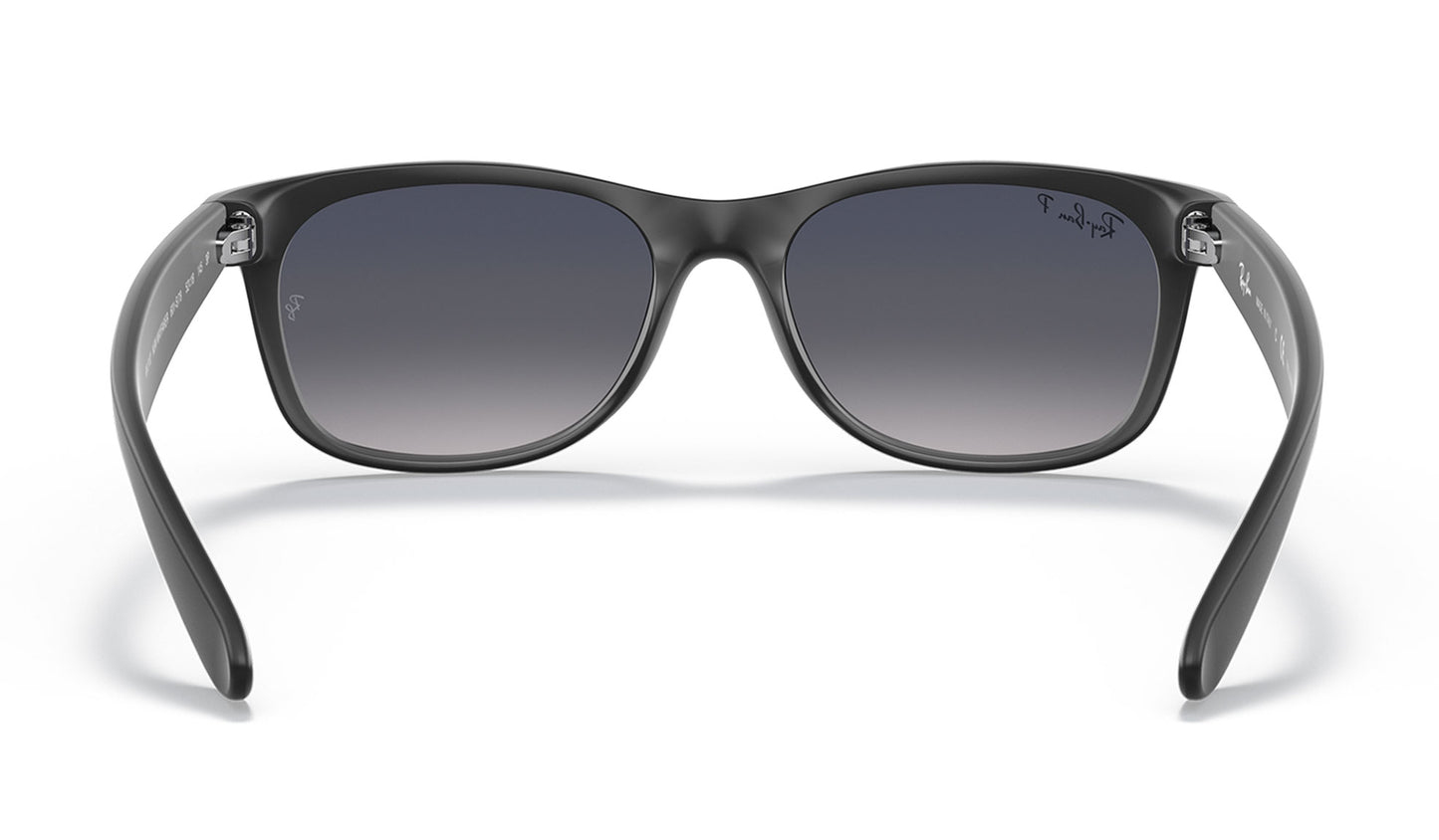 Ray-Ban RB2132 New Wayfarer Sunglasses - Matte Black / Blue-Grey Gradient Polarised