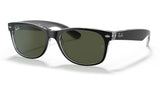 Ray-Ban RB2132 New Wayfarer Sunglasses - Black on Transparent / Green