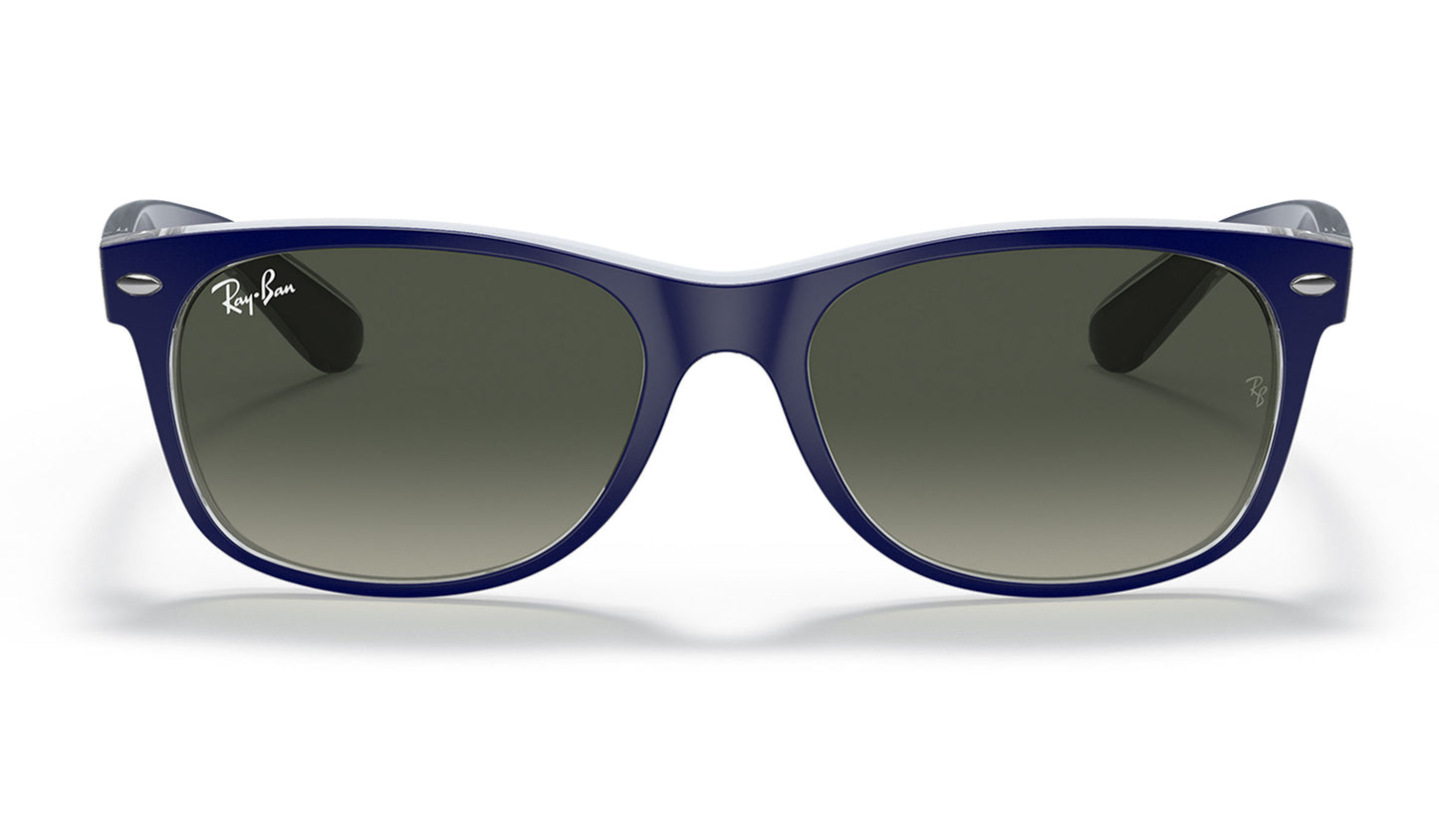 Ray-Ban RB2132 New Wayfarer Sunglasses - Blue & Transparent / Grey Gradient