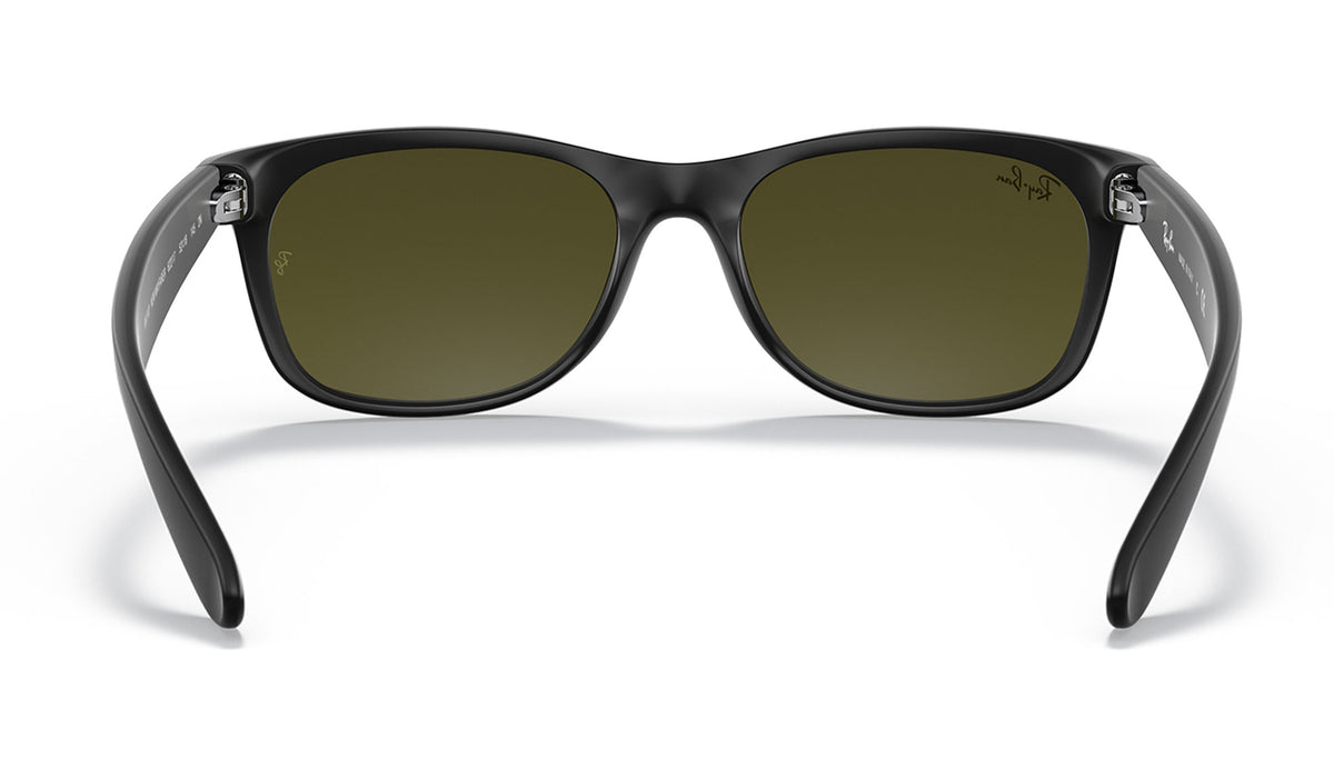Ray-Ban RB2132 New Wayfarer Sunglasses - Matte Black / Blue Flash