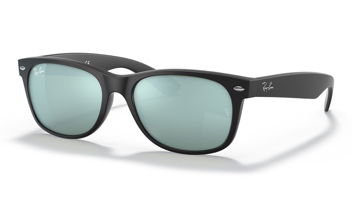 Ray-Ban RB2132 New Wayfarer Sunglasses - Matte Black / Silver Flash