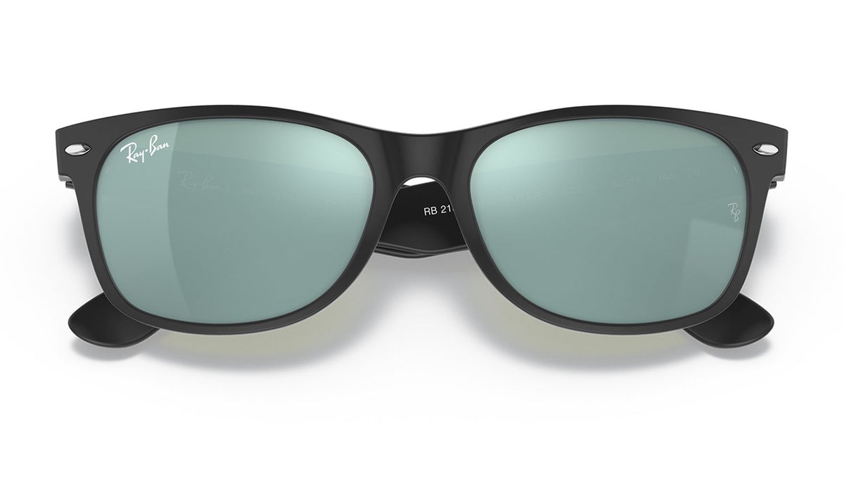 Ray-Ban RB2132 New Wayfarer Sunglasses - Matte Black / Silver Flash