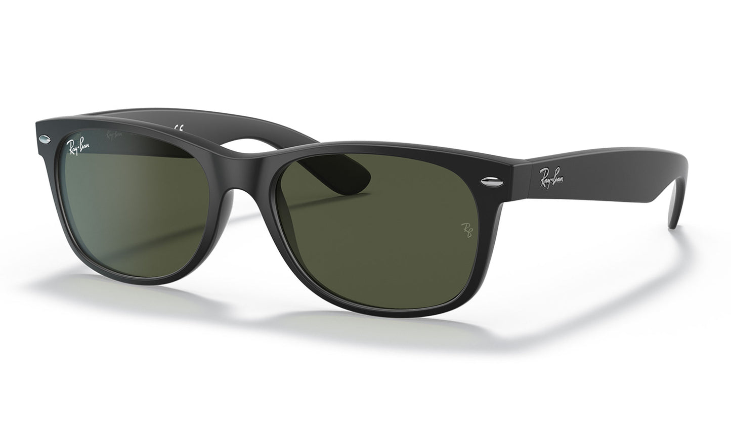 Ray-Ban RB2132 New Wayfarer Sunglasses - Matte Black / Green