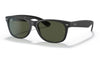 Ray-Ban RB2132 New Wayfarer Sunglasses - Rubber Black on Shiny Black / Green
