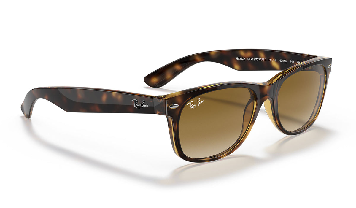 Ray-Ban RB2132 New Wayfarer Sunglasses - Light Havana / Brown Gradient