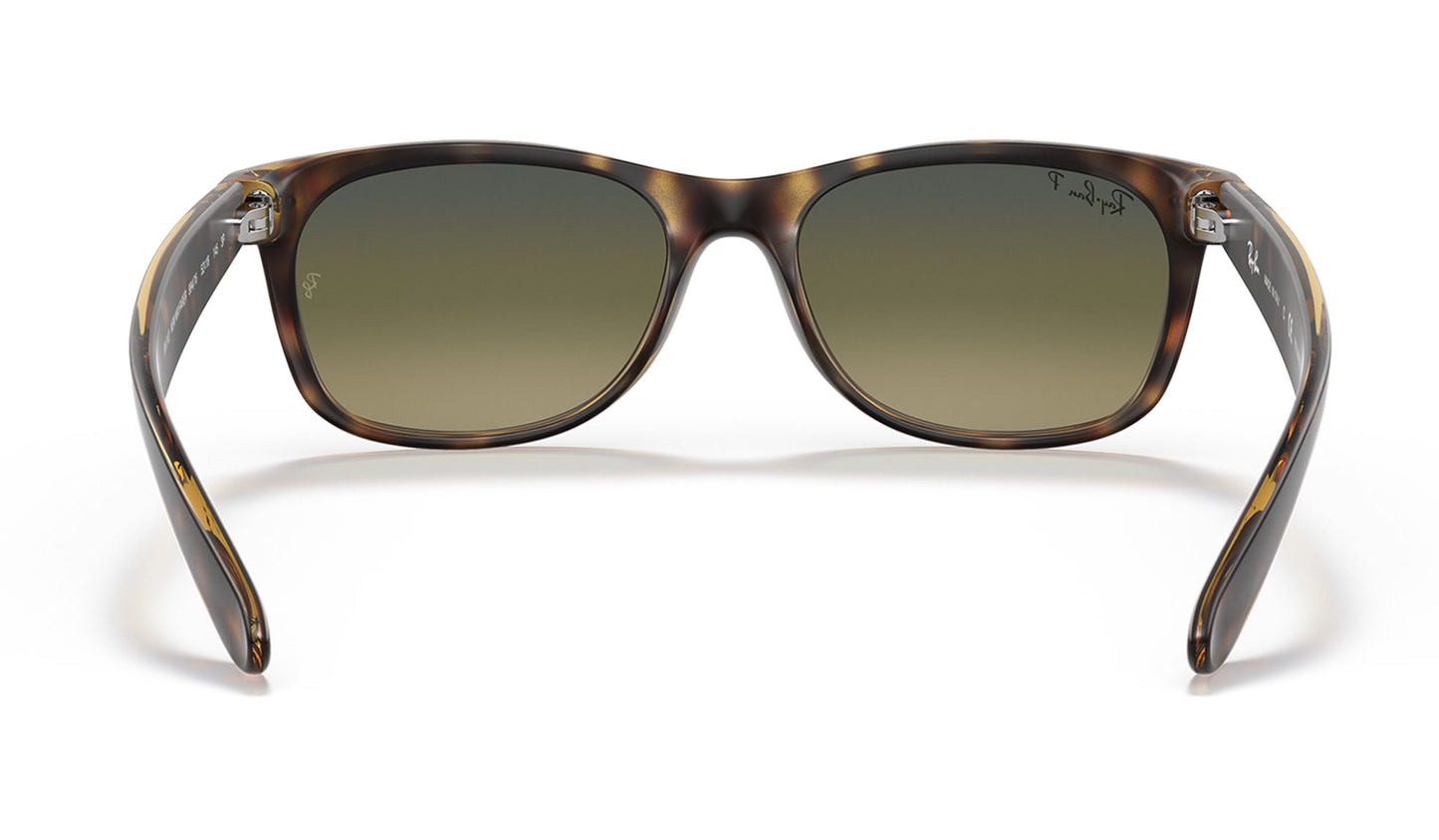 Ray-Ban RB2132 New Wayfarer Sunglasses - Matte Tortoise / Blue-Green Gradient Polarised
