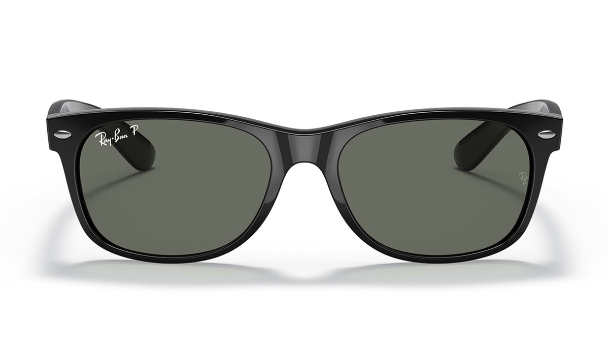 Ray-Ban RB2132 New Wayfarer Sunglasses - Black / Green Polarised