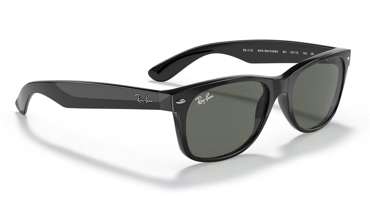 Ray-Ban RB2132 New Wayfarer Sunglasses - Black / Green