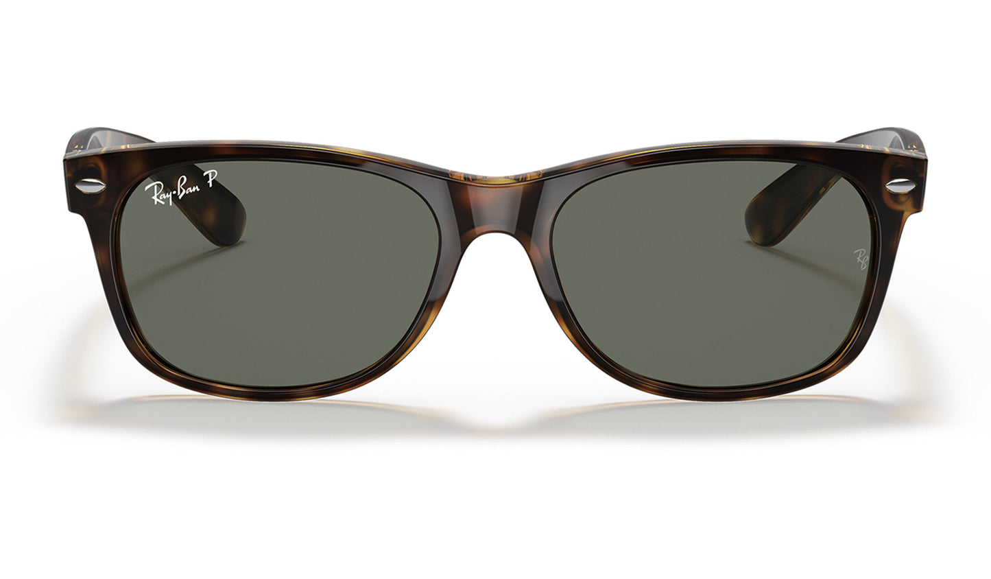 Ray-Ban RB2132 New Wayfarer Sunglasses - Tortoise / Green Polarised