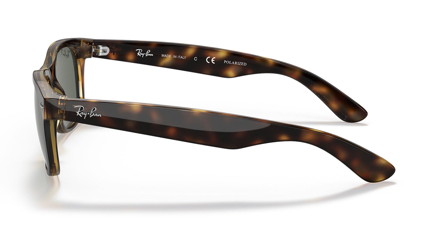 Ray-Ban RB2132 New Wayfarer Sunglasses - Tortoise / Green Polarised