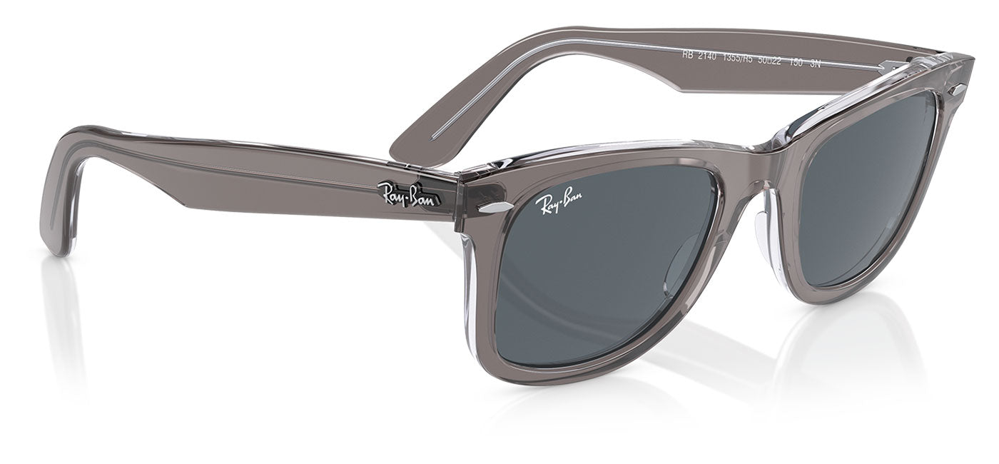 Ray-Ban RB2140 Original Wayfarer Sunglasses - Grey on Transparent / Blue