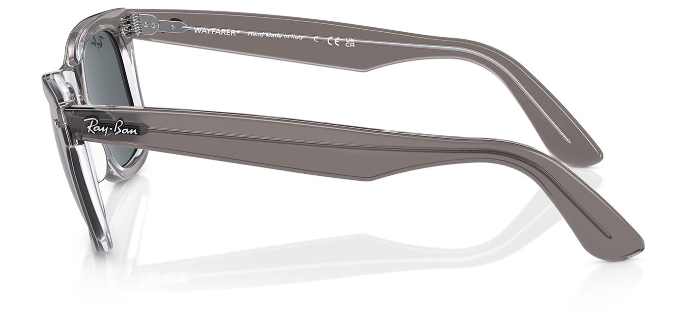 Ray-Ban RB2140 Original Wayfarer Sunglasses - Grey on Transparent / Blue