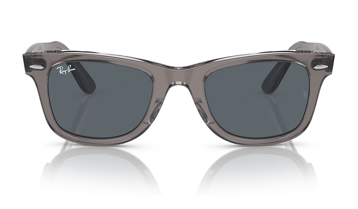 Ray-Ban RB2140 Original Wayfarer Sunglasses - Grey on Transparent / Blue
